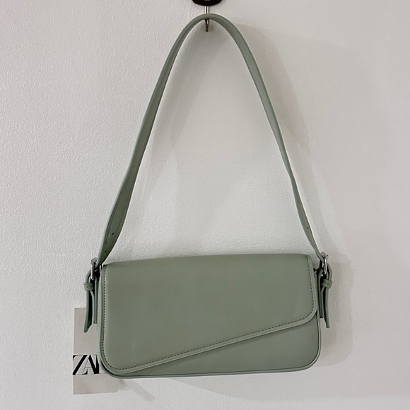 Zara Handbags - ZARA geometric flap shoulder bag
